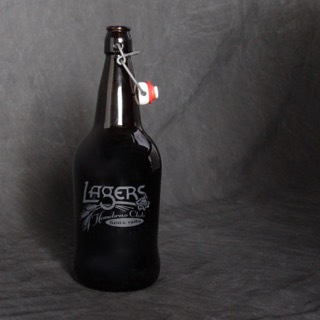 Lagers Growler, 32 once growler with logo. People will like you better if you share your beer. $15.00 each